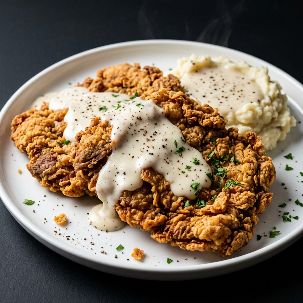 Chicken Fried Steak with Creamy Country Gravy